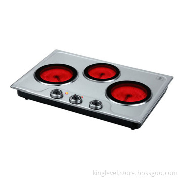 Crystal-glass Hot Plate Set With 3 Plates
